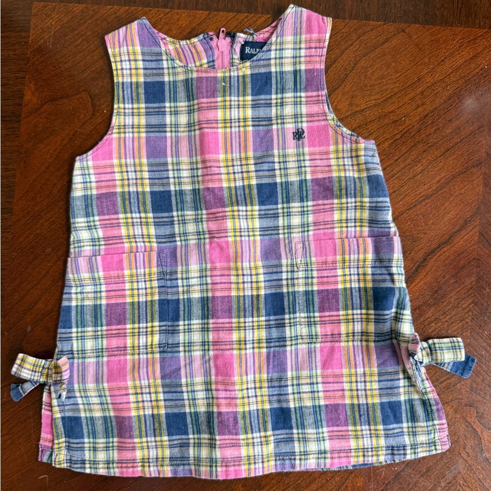 Ralph Lauren Pink and Blue Plaid Kids Dress